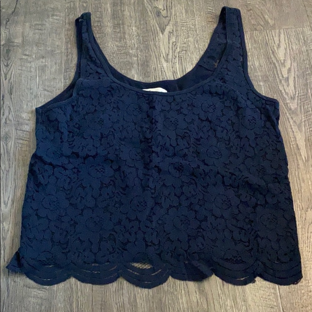 Hollister tank top with lace detail